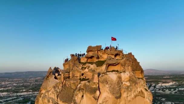 Turkiet Drönaren Flyger Över Otroliga Klippformationer Fantastiskt Landskap — Stockvideo