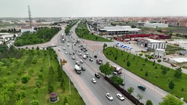 Konya Cidade Vista Aérea Com Drone Turquia — Vídeo de Stock