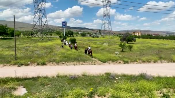 Passeios Cavalo Capadócia — Vídeo de Stock