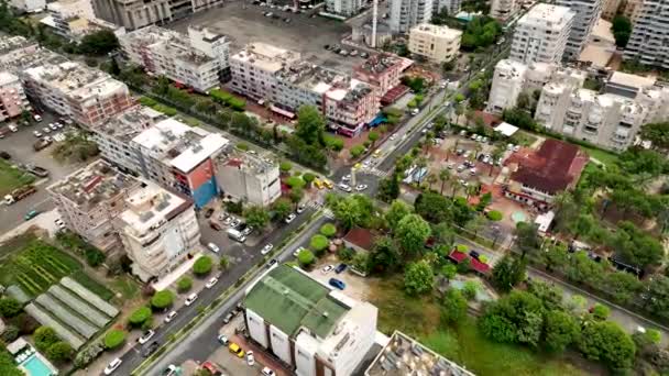 Pôr Sol Colorido Sobre Cidade — Vídeo de Stock