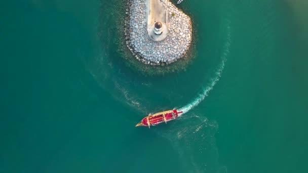 Light House Aerial View — Stock Video