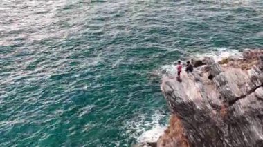 Muhteşem deniz kayası dokusu