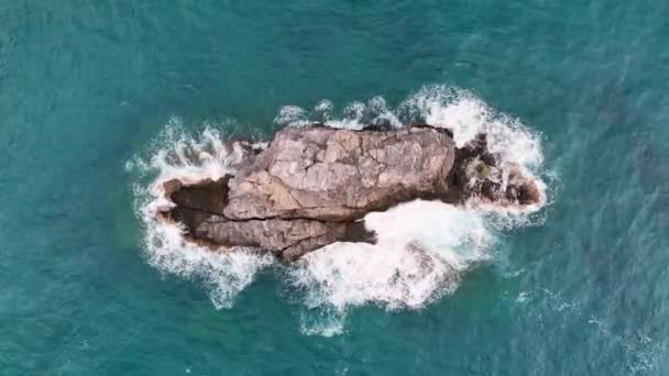 Impresionante Textura Rocosa Del Mar — Vídeos de Stock
