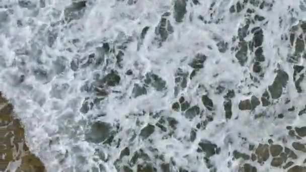 Geweldige Zee Rotsachtige Textuur — Stockvideo