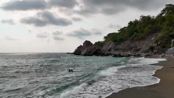 Impresionante Textura Rocosa Del Mar — Vídeo de stock