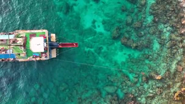 トルコ海のAzureテクスチャ Alanya — ストック動画