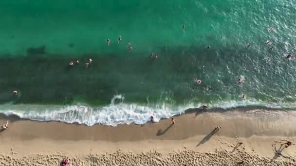 Textura Azul Del Mar Turquía Alanya — Vídeo de stock