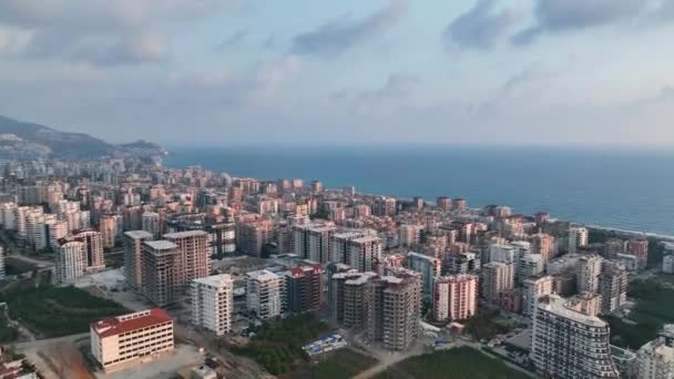 Warna Warni Matahari Terbenam Atas Kota — Stok Video