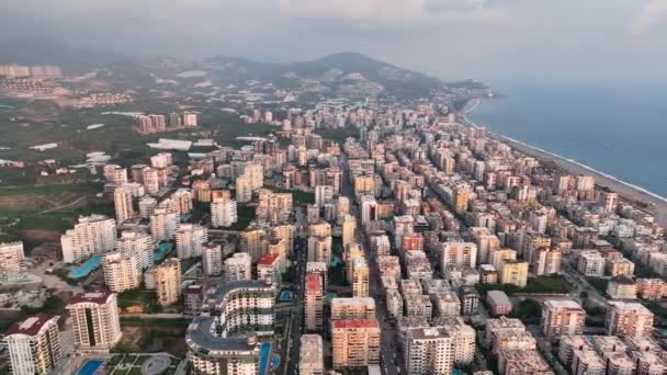 Pôr Sol Colorido Sobre Cidade — Vídeo de Stock