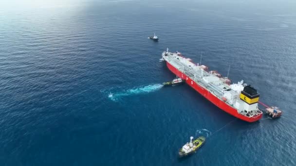 Gaz Tankeri Deniz Manzaralı Türkiye Alanya Doğru Yola Çıktı — Stok video