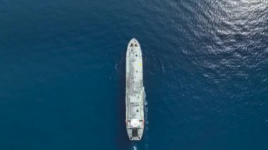 Gaz tankeri deniz manzaralı 4 K Türkiye Alanya 'ya doğru yola çıktı