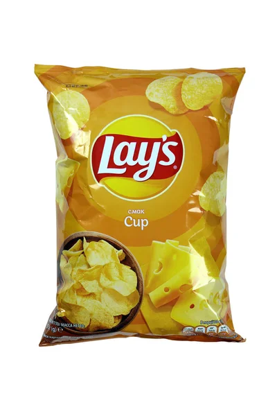 Kharkov Ukraine January 2021 Lays Potato Chips Cheese Flavour Original — 图库照片