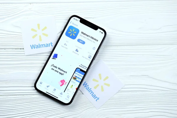Kharkov Ukraine Março 2021 Ícone Walmart Aplicação App Store Iphone — Fotografia de Stock