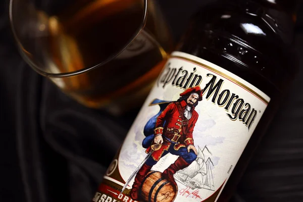 Kharkov Ukraine December 2020 Captain Morgan Eredeti Fűszeres Arany Szeszes — Stock Fotó