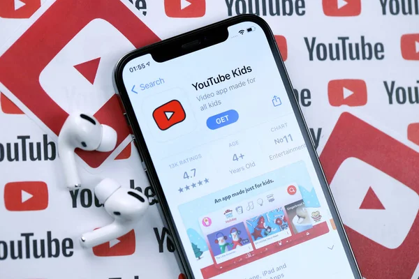 Kharkov Ukraine März 2021 Youtube Kids Icon Und Anwendung Aus — Stockfoto