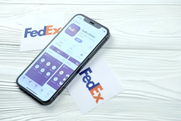 Kharkov Ukraine Maart 2021 Fedex Icoon Toepassing Uit App Store — Stockfoto