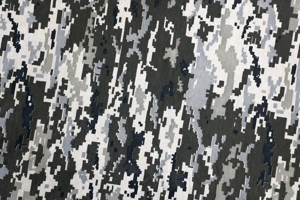 Tissu Avec Texture Camouflage Pixel Militaire Ukrainien Tissu Avec Motif — Photo