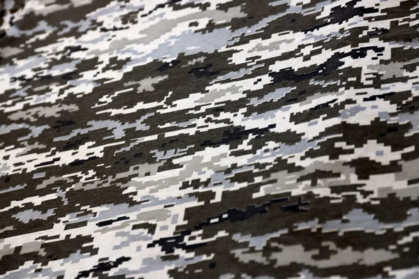 Tissu Avec Texture Camouflage Pixel Militaire Ukrainien Tissu Avec Motif — Photo