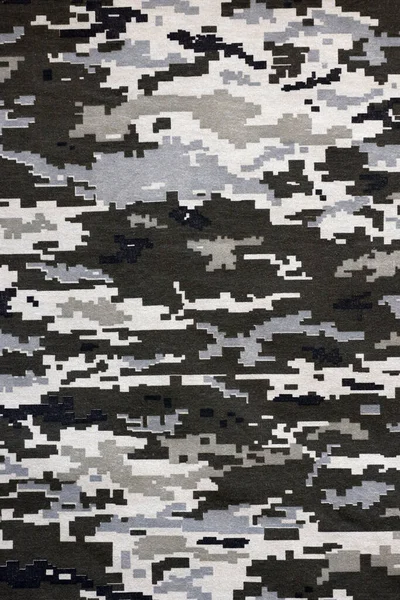 Tecido Com Textura Camuflagem Pixelada Militar Ucraniana Pano Com Padrão — Fotografia de Stock