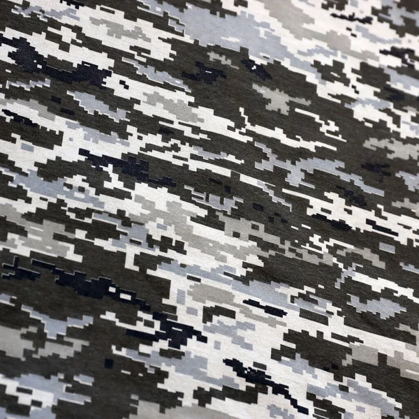 Tecido Com Textura Camuflagem Pixelada Militar Ucraniana Pano Com Padrão — Fotografia de Stock