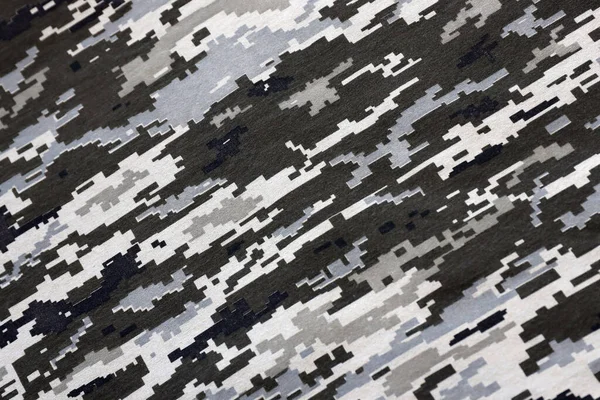 Stof Met Textuur Van Oekraïense Militaire Pixeled Camouflage Doek Met — Stockfoto