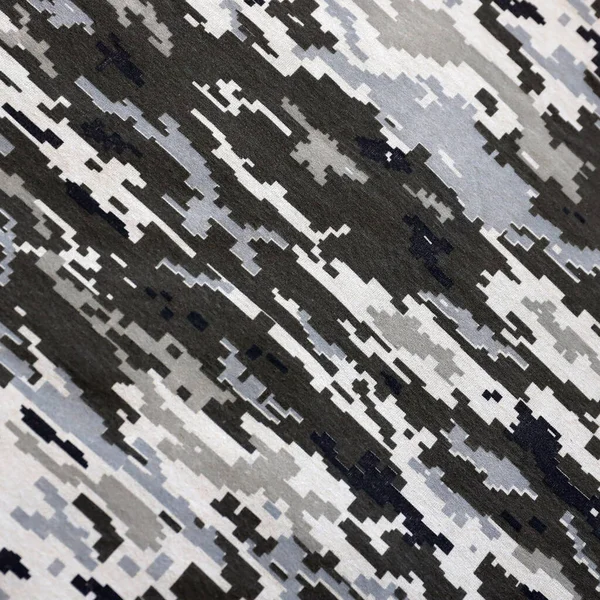 Stoff Mit Textur Der Verpixelten Tarnung Des Ukrainischen Militärs Stoff — Stockfoto