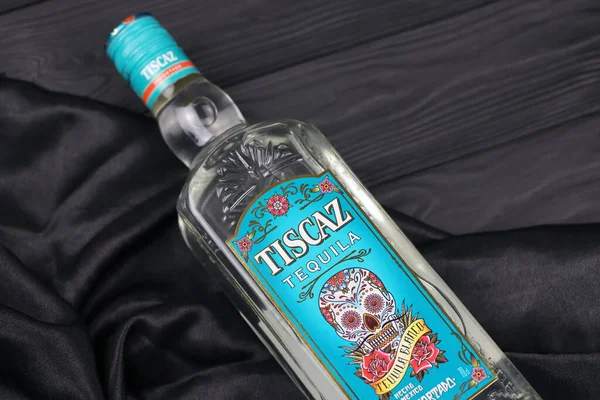 Kharkiv Ukraine November 2021 Tiscaz Tequila Alkoholos Palack Hagyományos Mexikói — Stock Fotó