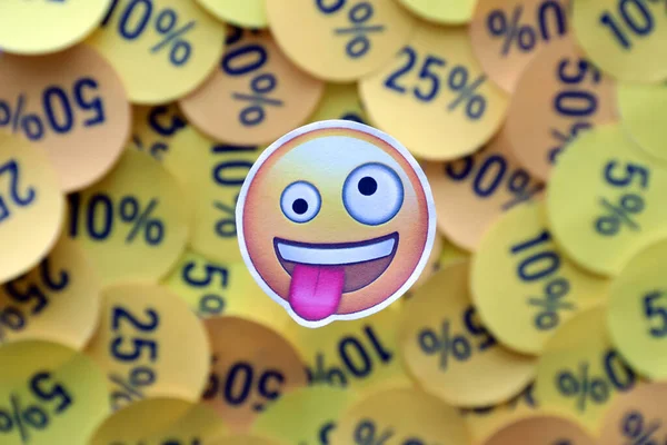 Ternopil Ukraine April 2022 Crazy Emoji Klistermärke Stora Mängder Gula — Stockfoto