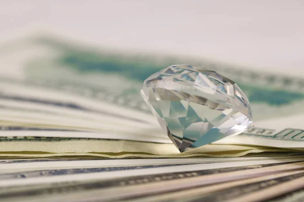 Money Bills Large Diamond Close Big Amount Dollars Huge Transparent Royalty Free Stock Images