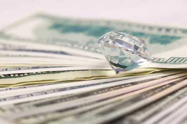 Money Bills Large Diamond Close Big Amount Dollars Huge Transparent Royalty Free Stock Images