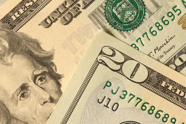 Big Amount Old Dollar Bills Details Macro Photography Money Earnings — Stockfoto