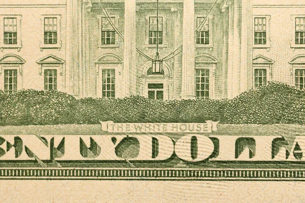 Macro Shot Part Dollars Bill Twenty Dollars Banknote Close Photo — Φωτογραφία Αρχείου