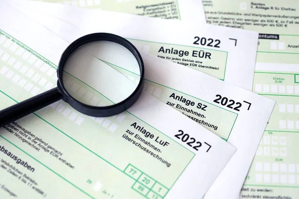 Duitse Verschillende Belastingaangifte Blanco Formulieren Anlage Eur Anlage Anlage Luf — Stockfoto