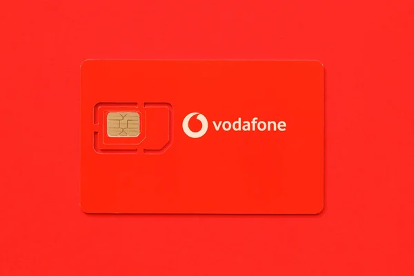 Ternopil Ukraine July 2022 Vodafone Power Sim Mobile Card Vodafone — стокове фото