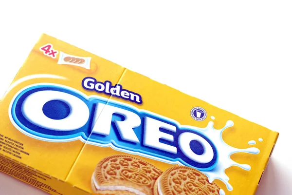 Ternopil Ukraine May 2022 Oreo Golden Crispy Cookie Box Brand — Foto de Stock