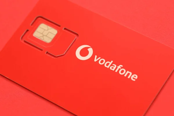 Ternopil Ukraine July 2022 Vodafone Power Sim Mobile Card Vodafone — стокове фото