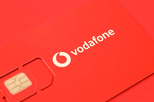 Ternopil Ukraine July 2022 Vodafone Power Sim Mobile Card Vodafone — стокове фото