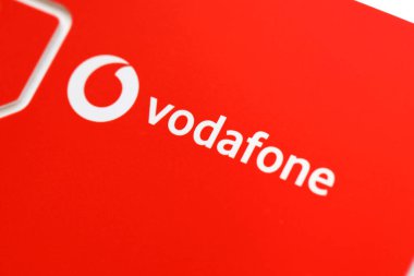 TERNOPIL, UKRAINE - JULY 5, 2022: Vodafone Power SIM mobile card by Vodafone group plc - British multinational telecommunications company who owns and operates networks in 22 countries