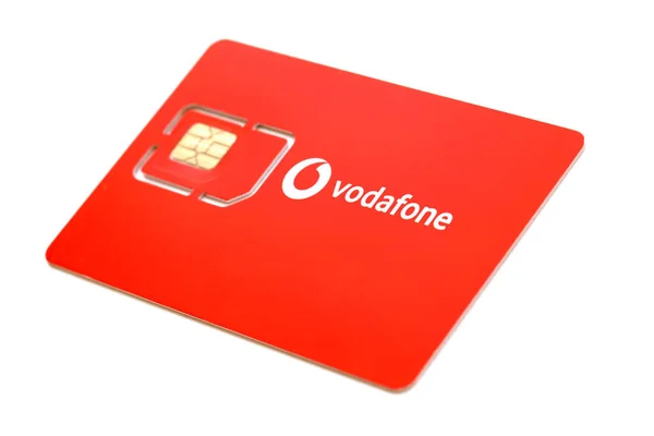 Ternopil Ukraine July 2022 Vodafone Power Sim Mobile Card Vodafone — стокове фото