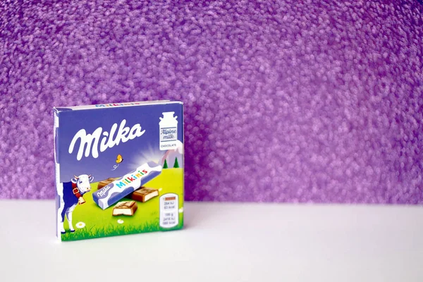 Ternopil Ukraine Juni 2022 Milka Milkinis Kleine Packung Mit Schokoriegeln — Stockfoto