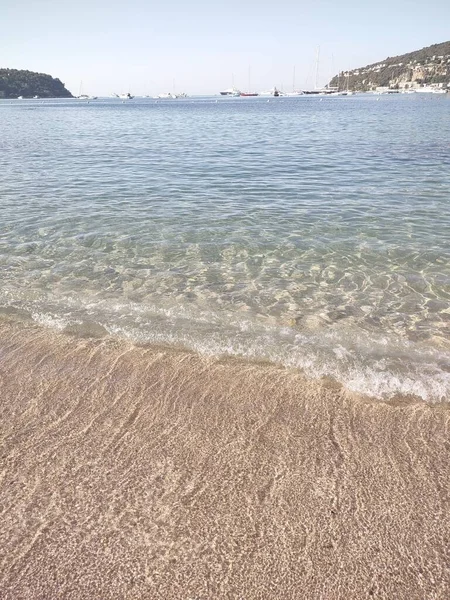 Perancis Riviera Dengan Pantai Pada Hari Musim Panas Yang Cerah — Stok Foto