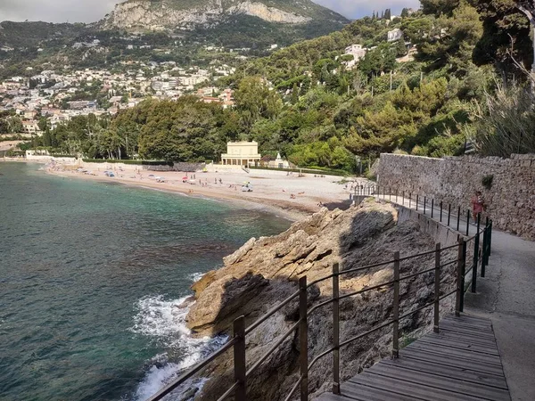 Costa Azul Con Sus Playas Soleado Día Verano Francia Mar — Foto de Stock