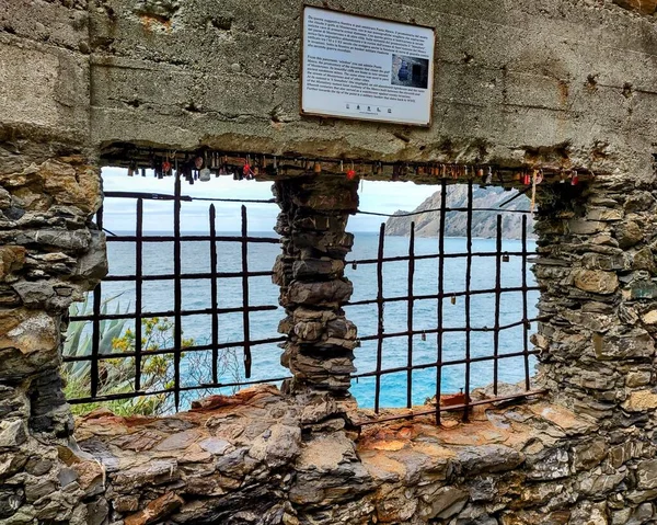 Côté Mer Des Cinque Terre Avec Ses Villages Nature Italie — Photo