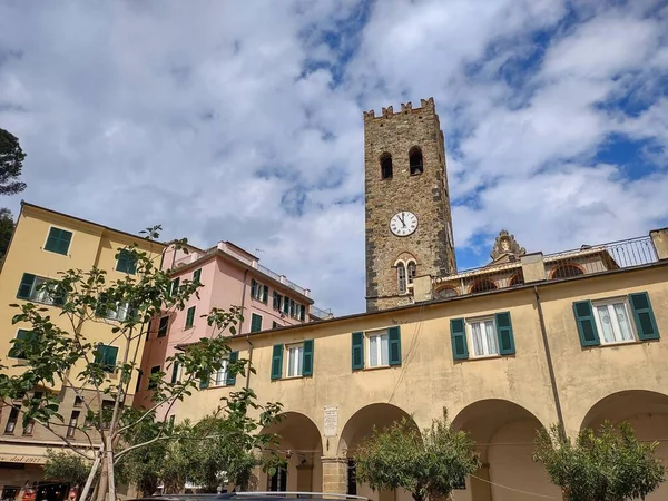 Costa Cinque Terre Con Sus Pueblos Naturaleza Italia Durante Día — Foto de Stock