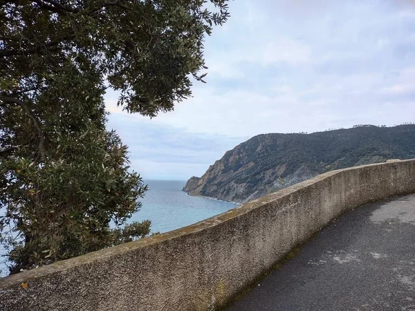 Costa Delle Cinque Terre Con Suoi Borghi Natura Italia Durante — Foto Stock