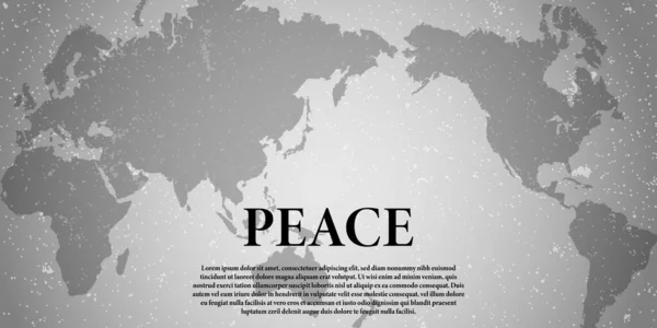 Abstraktní Pozadí Mapy Světa Znamení Mírového Poselství — Stockový vektor