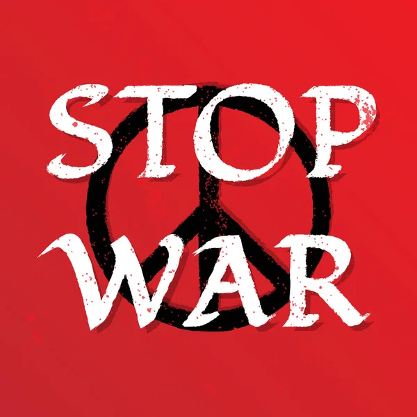 War Just Peace Affiche Vector Design Illustration Icône Freedom Stop — Image vectorielle