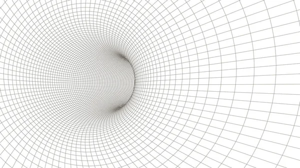 Tünel ızgarası. Vector White Illustration 3d. tünel ya da solucan deliği