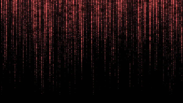Vektör arkaplan matrisi. İkili kod. Siyah arka planda kırmızı sayılar düşüyor. Cyborg programlama ve hack konsepti.