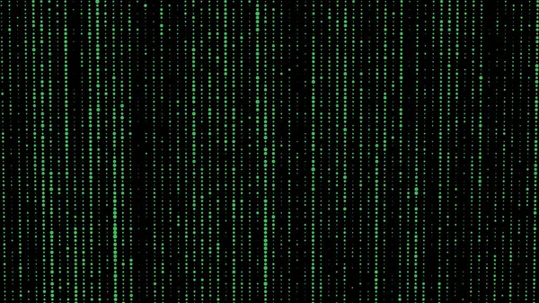 Vektör arkaplan matrisi. İkili kod. Siyah arka planda düşen yeşil sayılar. Cyborg programlama ve hack konsepti.